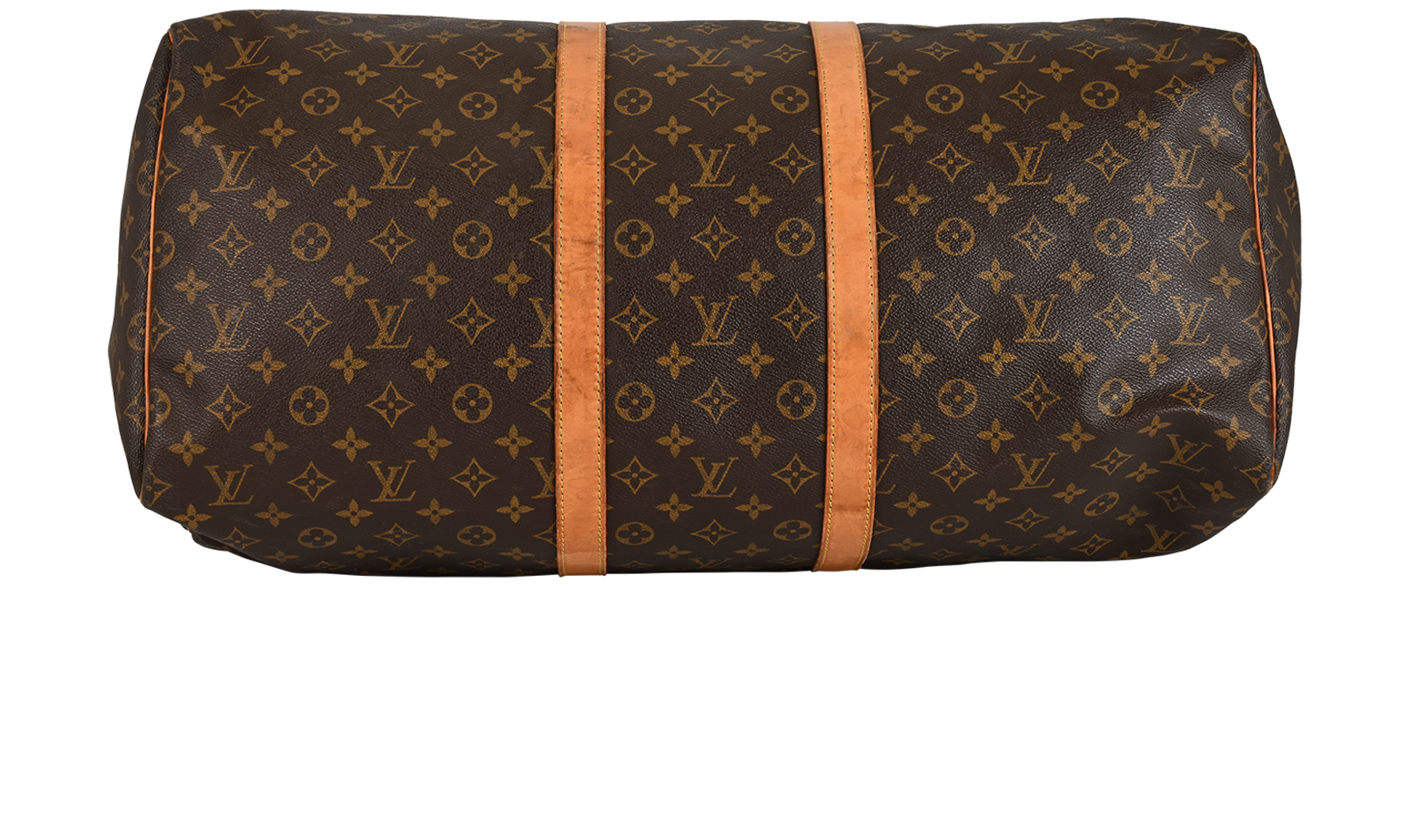 Keepall 55, &pound;795, Handbags, Brown, Canvas/Leather, Top view